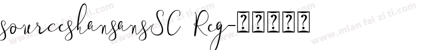 sourceshansansSC Reg字体转换